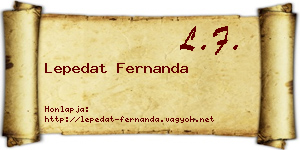 Lepedat Fernanda névjegykártya